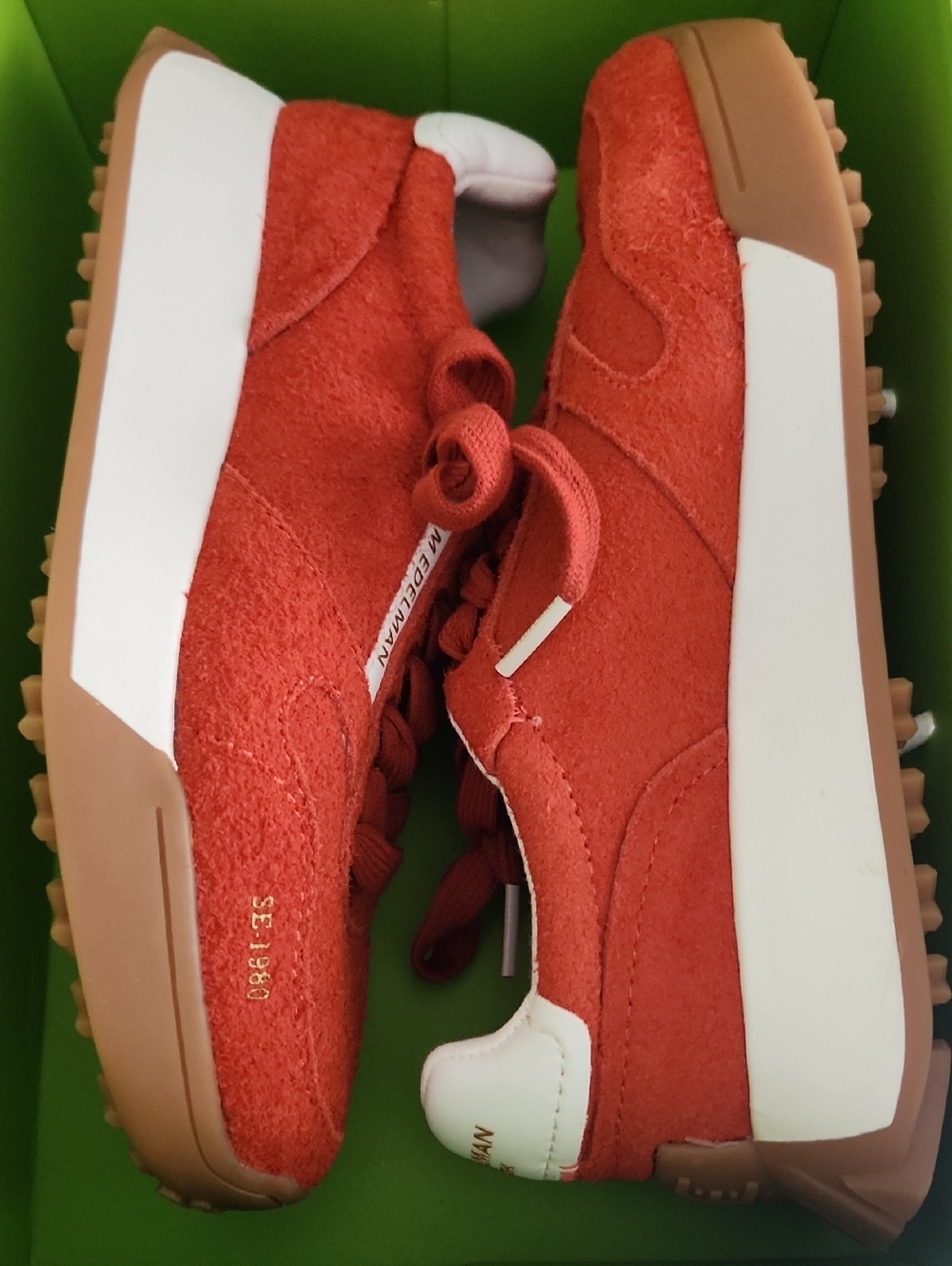 Sam Edelman, Layla Tanho Red Suede Sneakers 6.5
